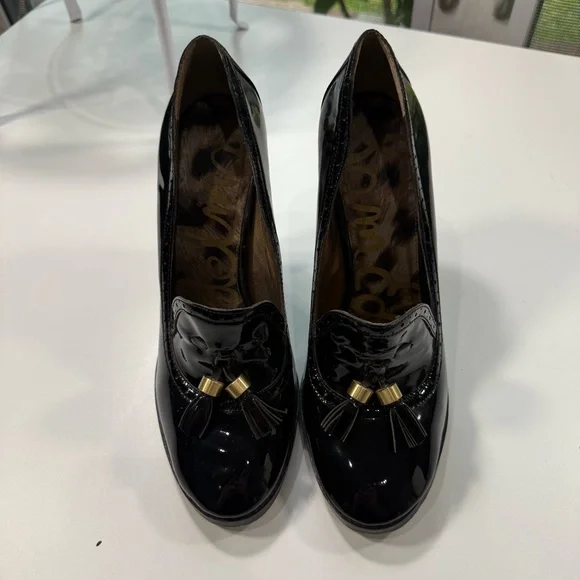 Sam Edelman Black Patent Leather Heels Women’s 9M - Picture 2 of 16